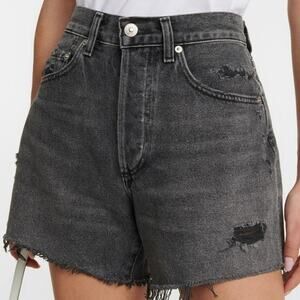 Citizens of Humanity | NWT Annabelle Long in Medusa Black Denim Shorts 26